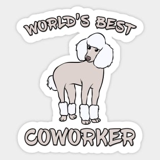 Poodle World's Best Coworker WFH Sticker